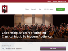 Tablet Screenshot of fredericksymphony.org